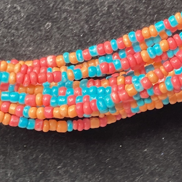 23" 14 Strand Colorful Beaded Necklace - Picture 2 of 7